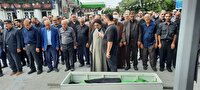 مادر شهید ملکوتی در کنار فرزند شهیدش آرام گرفت