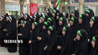 اجرای سرود دختران قمی به مناسبت روز عفاف و حجاب
