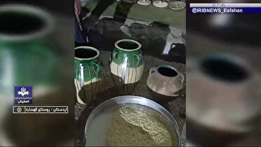 پخت حلیم در خمره‌های گِلی، آیینی در روستای قهساره