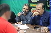 دیدار مدیرنمایندگی ستاد مردمی دیه با مددجویان زندان مرکزی یزد