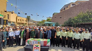 تشییع و خاکسپاری پیکر سرهنگ دوم شهید توحید مهرپور در رودبار