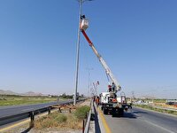 اجرای عملیات کابل‌کشی و اصلاح روشنایی معابر در مسیر جاده شهید کلانتری
