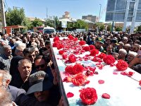 پیکر شهید جانباز 70 درصد نخاعی در خلخال تشییع شد