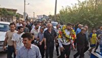 استقبال از قهرمان کشتی آسیا در سوادکوه شمالی