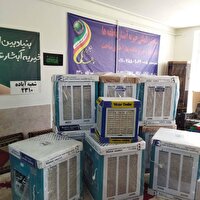 اهدای 10 دستگاه کولر آبی به نیازمندان در آباده