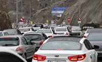 ترافیک سنگین در جاده چالوس