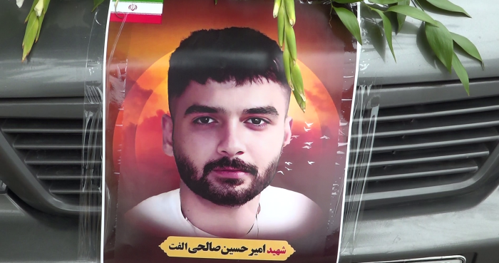 تشییع پیکر سرباز شهید حملات رژیم صهیونی، در رشت
