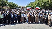 تجمع مردم مهاباد در محکومیت جنایات رژیم صهیونیستی