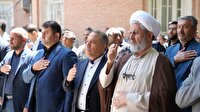 مراسم اعلان عزای حسینی در محوطه شهرداری ارومیه