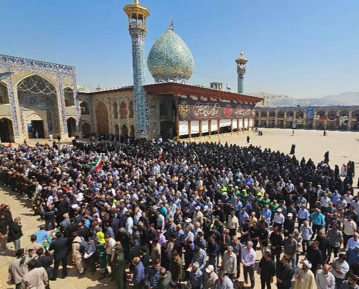 وداع با پیکر سردار شهید صفرپور از شهدای حمله رژیم غاصب صهیونیستی