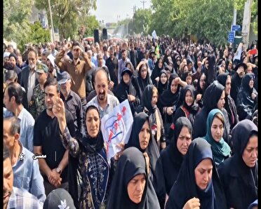 تشییع پیکر شهید مجید رنجبر در ممسنی