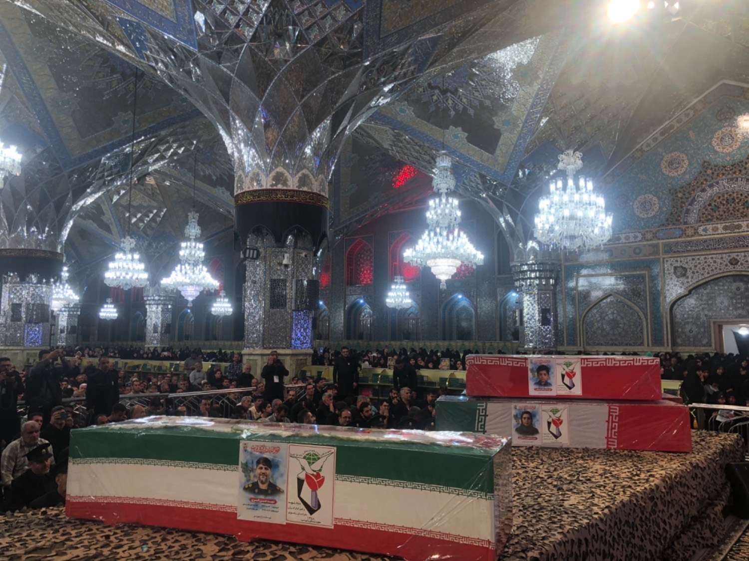 برگزاری مراسم وداع با چهار شهید در حرم مطهر رضوی
