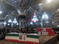 برگزاری مراسم وداع با چهار شهید در حرم مطهر رضوی