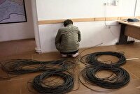 دستگیری سارق سیم و کابل برق در یزد