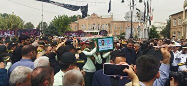 تشییع پیکر شهید مدافع وطن سردار لطفی  در ارومیه
