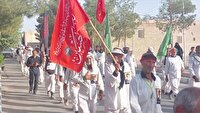 استقبال مردم نایین از کاروان پیاده انصارالحسین علیه‌السلام