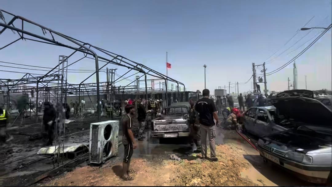 حادثه آتش‌سوزی در یکی از موکب های پایانه مرزی مهران