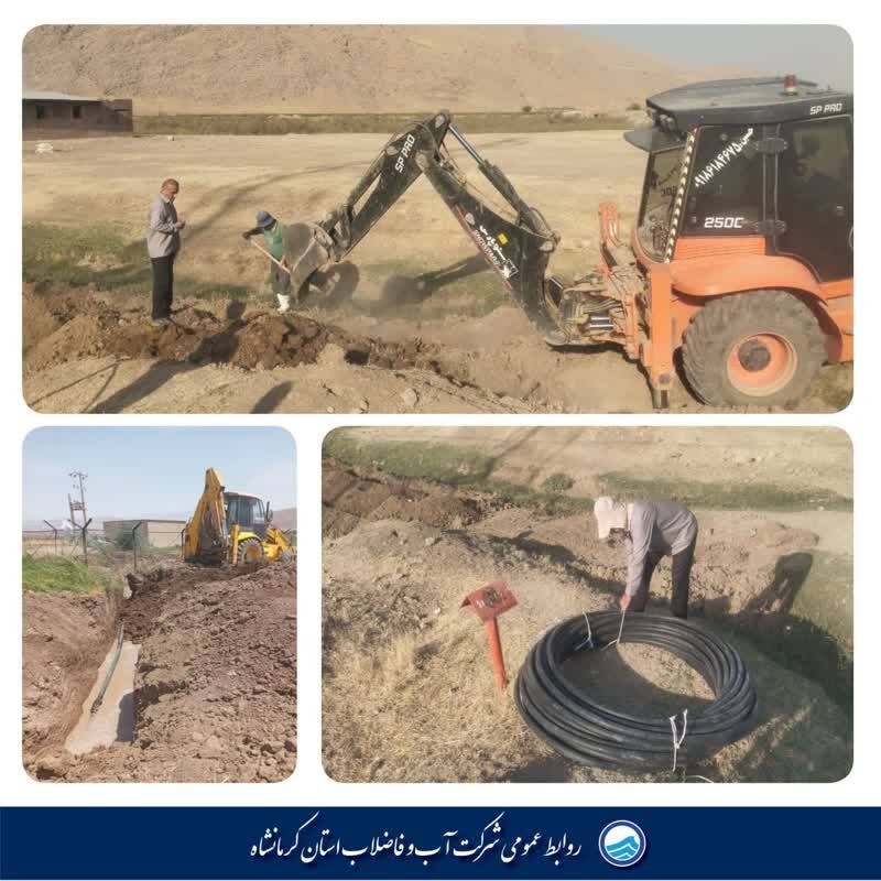 با اجرای ۷۰۰ متر لوله‌گذاری ، آب پایدار به روستای «خدرآباد» دینور رسید