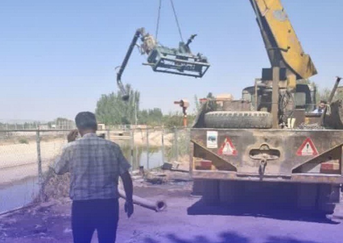 توقیف قضایی موتورپمپ‌های غیرمجاز حاشیه کانال انتقال آب شرب سد نوروزلو