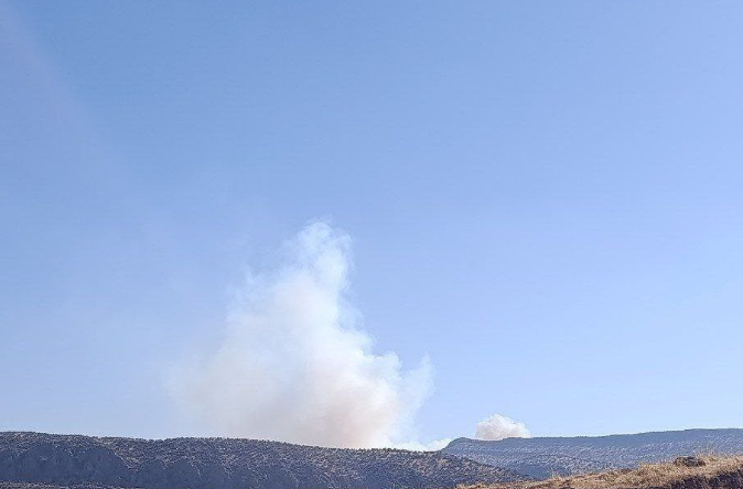 آتش‌سوزی در منطقه تنگه قیر ارتفاعات بانه‌زار