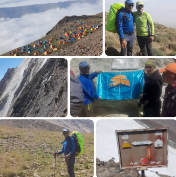 صعود تیم کوهنوردی فلارد به قله دماوند