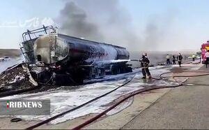 حادثه مرگبار برای یکدستگاه تریلر تانکردار حامل نفت کوره در لرستان