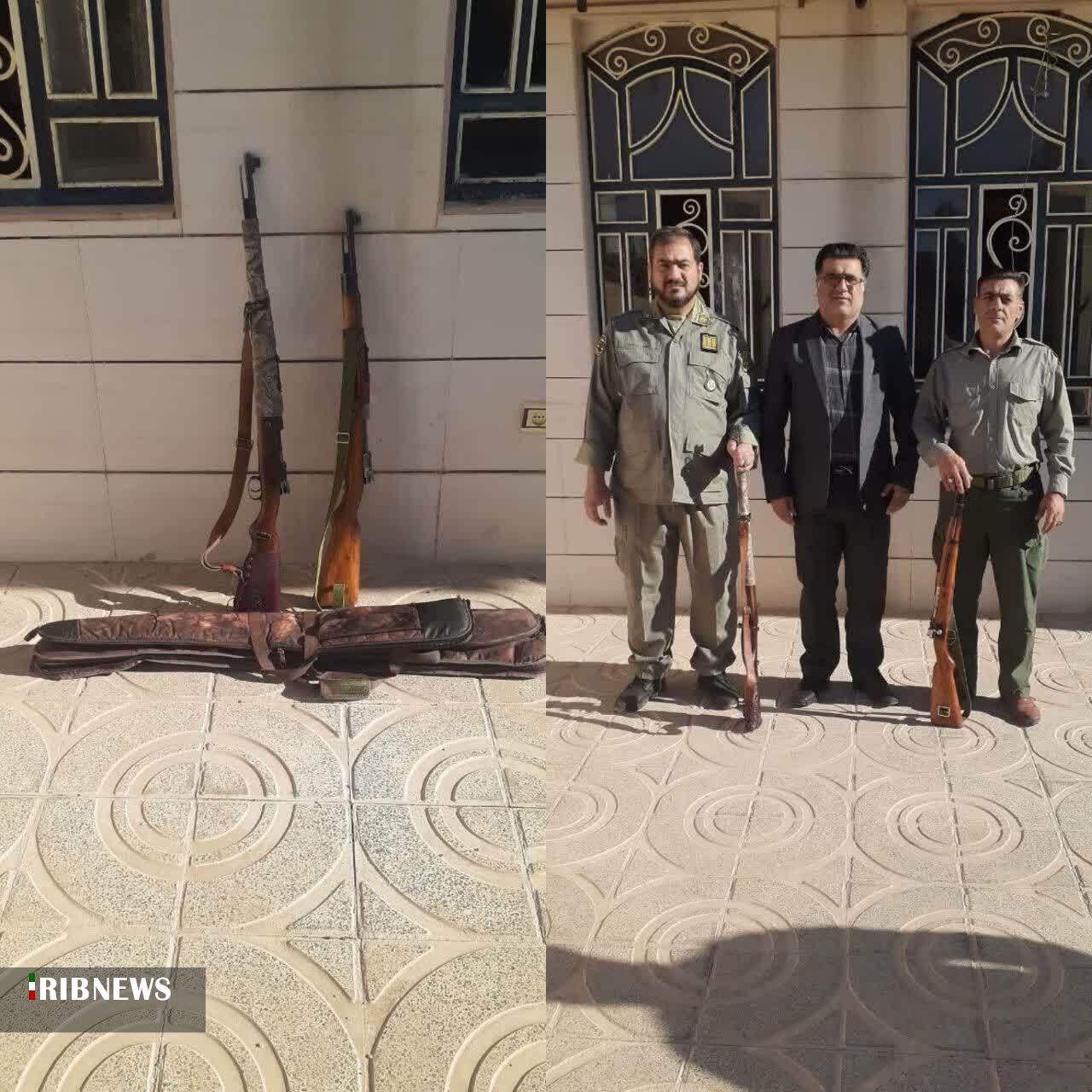 کشف دو قبضه اسلحه شکاری در رومشکان کشف دو قبضه اسلحه شکاری در رومشکان