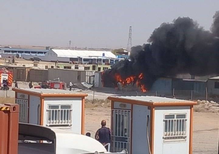 مهار آتش سوزی در بازارچه مرزی دوغارون مهار آتش سوزی در بازارچه مرزی دوغارون