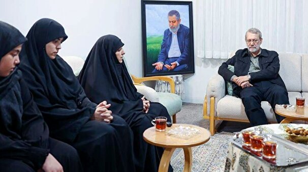 دیدار لاریجانی با خانواده‌ شهید حاج رمضان