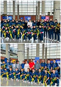 بازگشت تیم‌های کبدی دختران و پسران و تیم دوگانه ایران به میهن