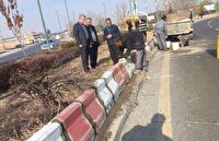 تداوم تعویض جداول مستهلک در بلوار بسیج (جاده سلماس) و فلکه فرودگاه ارومیه