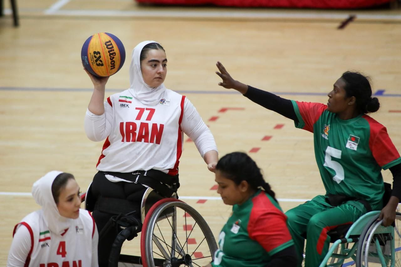 پاراآسیایی جوانان ۲۰۲۵؛ پیروزی دختران بسکتبال با ویلچر ایران برابر بنگلادش پاراآسیایی جوانان ۲۰۲۵؛ پیروزی دختران بسکتبال با ویلچر ایران برابر بنگلادش