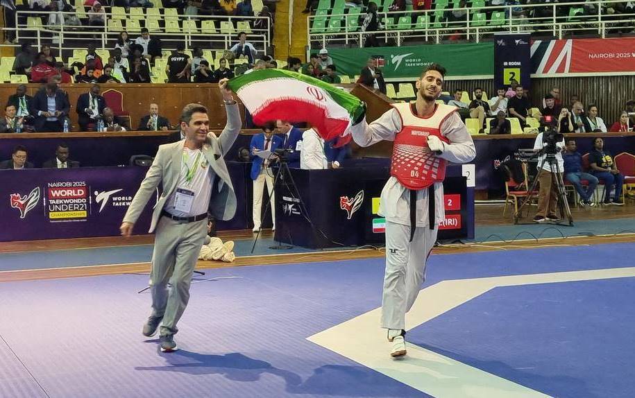 تکواندوکار گیلانی بر بام جهان ایستاد