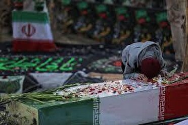 تشییع شهیدگمنام در شهرستان جاسک