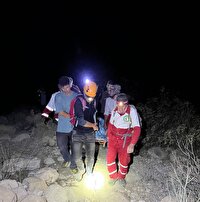 نجات مرد گرفتار در ارتفاعات شهرستان فیروزآباد