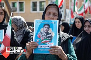 تشییع شهدای حملات هوایی به سمنان