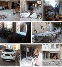 خسارت ناشی از انفجار گاز در شهرک روزیه سمنان