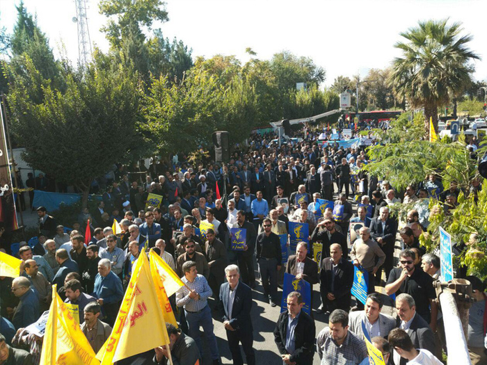 راهپیمایی مردم اصفهان در محکومیت یاوه گویی‌های ترامپ