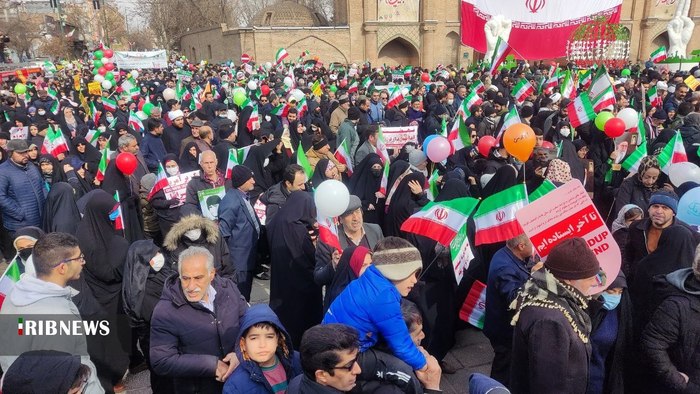 حضور مردم قزوین در راهیپمایی ۲۲ بهمن ۱۴۰۱