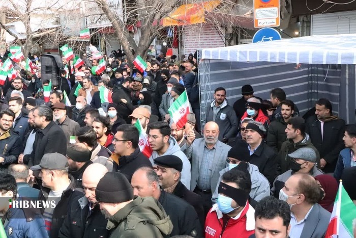حضور مردم قزوین در راهیپمایی ۲۲ بهمن ۱۴۰۱