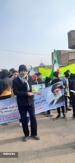 حضور کشاورزان مهدی آباد بزرگ در راهیپمایی ۲۲ بهمن ۱۴۰۱